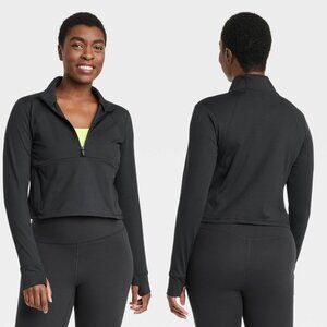 XS - Womens Half Zip Jacket - All In Motion - Black